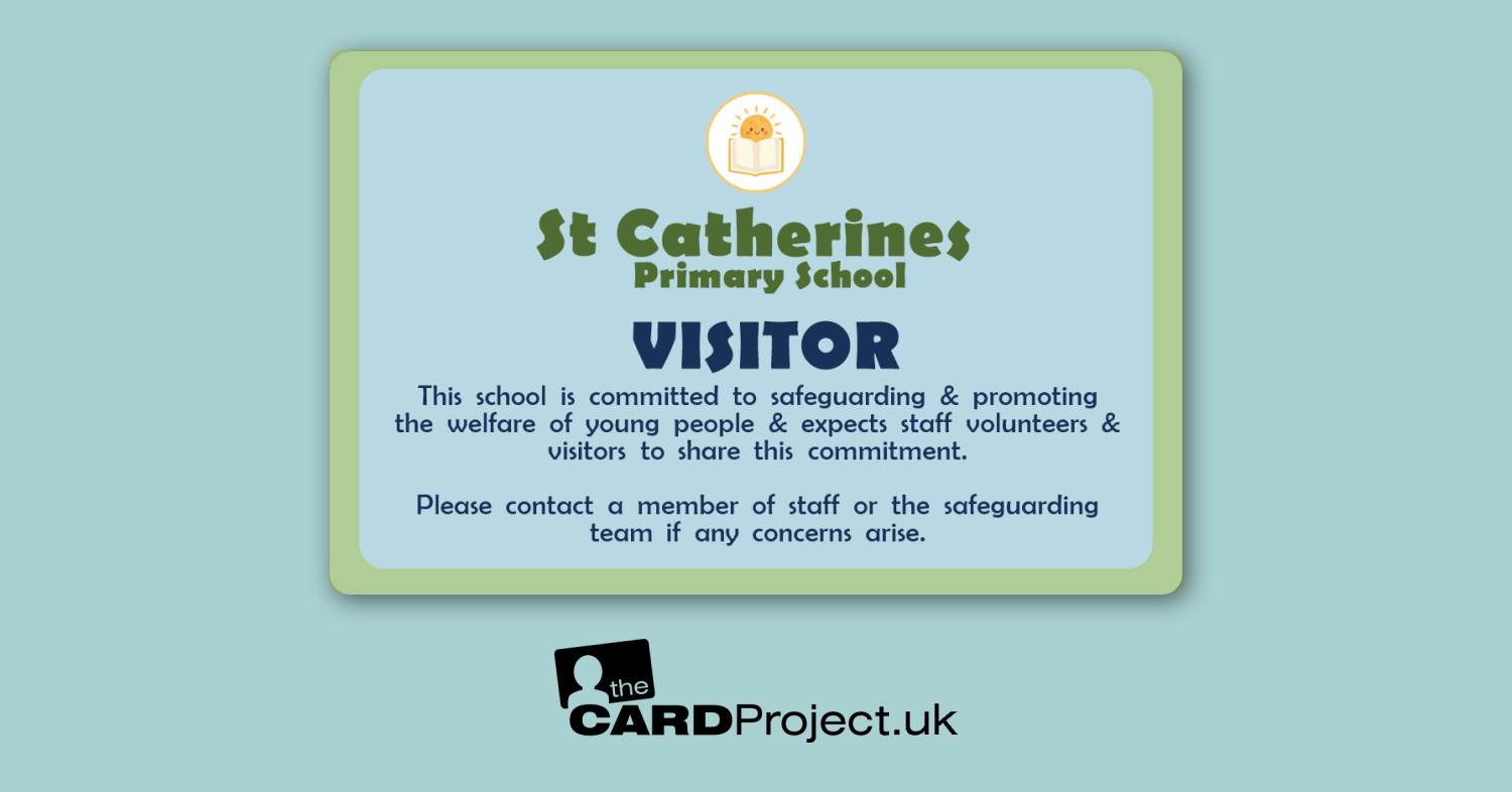 Primary School Visitor Card Soft Green